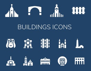 Obraz premium buildings icon set