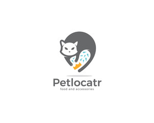 Royal cat logo template