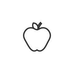 Apple Icon in trendy flat style isolated on grey background. Apple Icon page symbol for your web site design Apple Icon logo, app, UI. Apple Icon Vector illustration, EPS10.