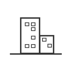 office building vector icon flat design