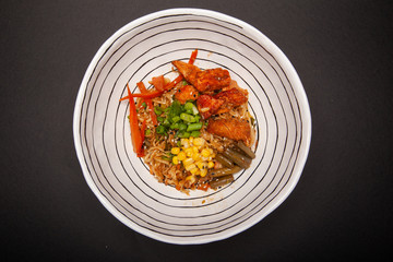 Chinese dish in the form of a pickled chicken egg with rice