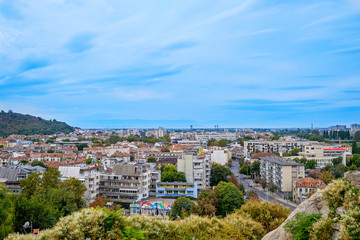 Fototapeta na wymiar Panoramic view of Plovdiv City in summer 6