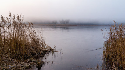 Zalew Dojlidzki, Grudniowy poranek,Dojlidy, Białystok,Podlasie