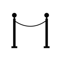 red carpet fence isolated icon