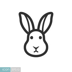 Rabbit icon. Farm animal vector illustration