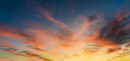 dramatic sky with clouds
