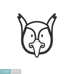 Pheasant icon. Animal head vector