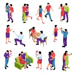 Couple in Love Isometric Set 
