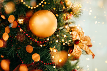 Christmas tree decoration background