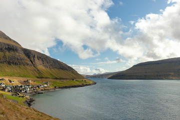 Views of the beautiful village in the Faroe Islands