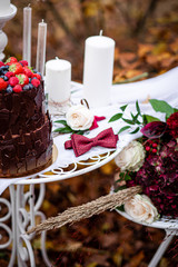 wedding cake with flowers