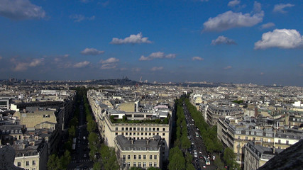 Cityscape of Paris, aerial view