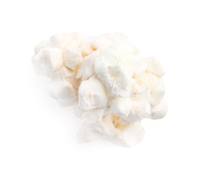 Fototapeta na wymiar Tasty fresh pop corn isolated on white