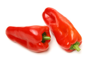 Fresh red pepper on white background