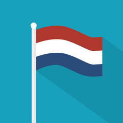 Netherlands flag icon- vector illustration