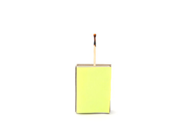 box with matches on a white background.