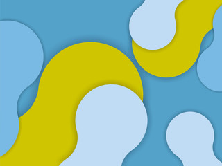 The Amazing of Blue and Yellow Material Design, Abstract Modern Shape Background or Wallpaper