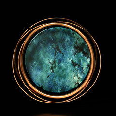 Beautiful, elegant, abstract background with metal and the texture of stone, marble and granite. 3d illustration, 3d rendering.