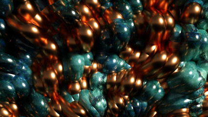 Beautiful, elegant, abstract background with metal and the texture of stone, marble and granite. 3d illustration, 3d rendering.