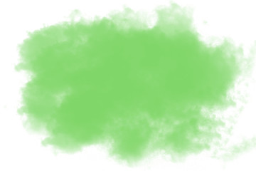 Fototapeta na wymiar Abstract green watercolor on white background