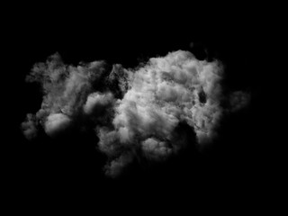 Cloud isolated, steam, smoke. 3d illustration, 3d rendering.
