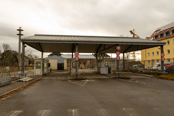 Entrance and security control at the former US Base Heidelberg