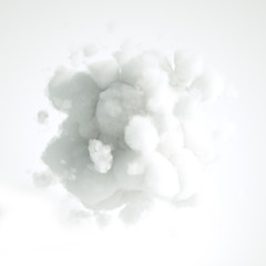 Cloud isolated, steam, smoke. 3d illustration, 3d rendering.