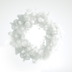 Cloud isolated, steam, smoke. 3d illustration, 3d rendering.