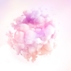 Obraz premium Cloud isolated, steam, smoke. 3d illustration, 3d rendering.