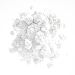 Cloud isolated, steam, smoke. 3d illustration, 3d rendering.