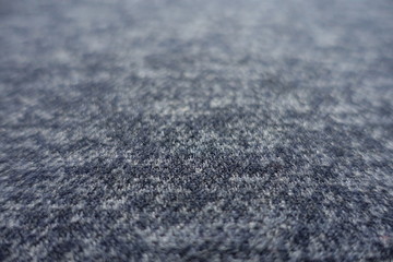 Close up of heather blue woolen fabric
