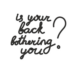 Incorrect posture concept. Is your back bothering you? simple text for using in card, banner, brochure. Vector illustration