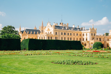 Castle Lednice and garden in Lednice, Czech Republic