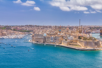 Fototapeta premium View of The Grand Harbour. The Port of Valletta, the capital of Malta, Europe.