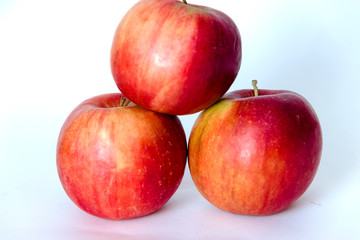 Red juicy Apples bouncing