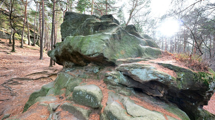 Pomnik przyrody Kamienie Brodzińskiego znajdujące  się w województwie małopolskim