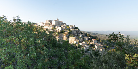 Panorama of hilltop town Gordes village unesco France