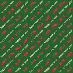 Seamless background 2020 happy new year text on a diagonal,vector seamless holiday pattern 2020 new year for replacement chrome key printing on gift packaging gifts