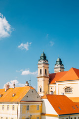 Church of the Assumption of the Virgin Mary and old town in Valtice, Czech Republic