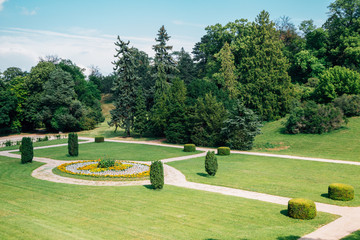 Valtice Palace garden in Valtice, Czech Republic