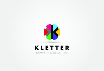 Letter K logo icon design template elements