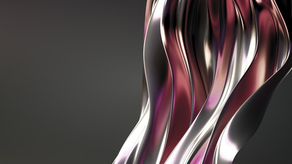 Naklejka premium Beautiful luxury elegant backdrop with silk fabric drapery. 3d illustration, 3d rendering.