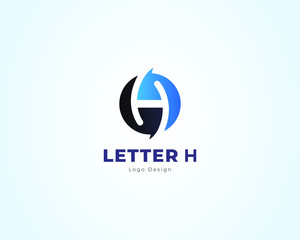 Letter H logo icon design template elements