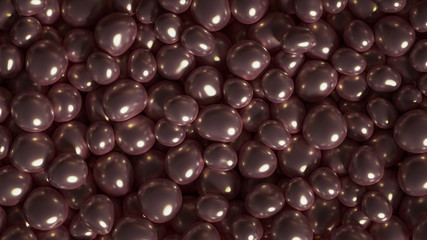 Beautiful background with beads, particles and simulation. 3d illustration, 3d rendering.