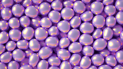 Beautiful background with beads, particles and simulation. 3d illustration, 3d rendering.