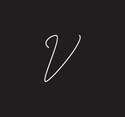 Initial Signature Letter Handwritten Calligraphy