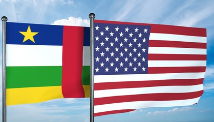 3D illustration of USA and Central-A