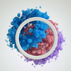 Beautiful background with purple smoke and steam. 3d illustration, 3d rendering.