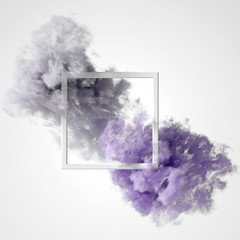 Beautiful background with purple smoke and steam. 3d illustration, 3d rendering.