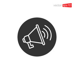 Megaphone Icon Design Vector Template
